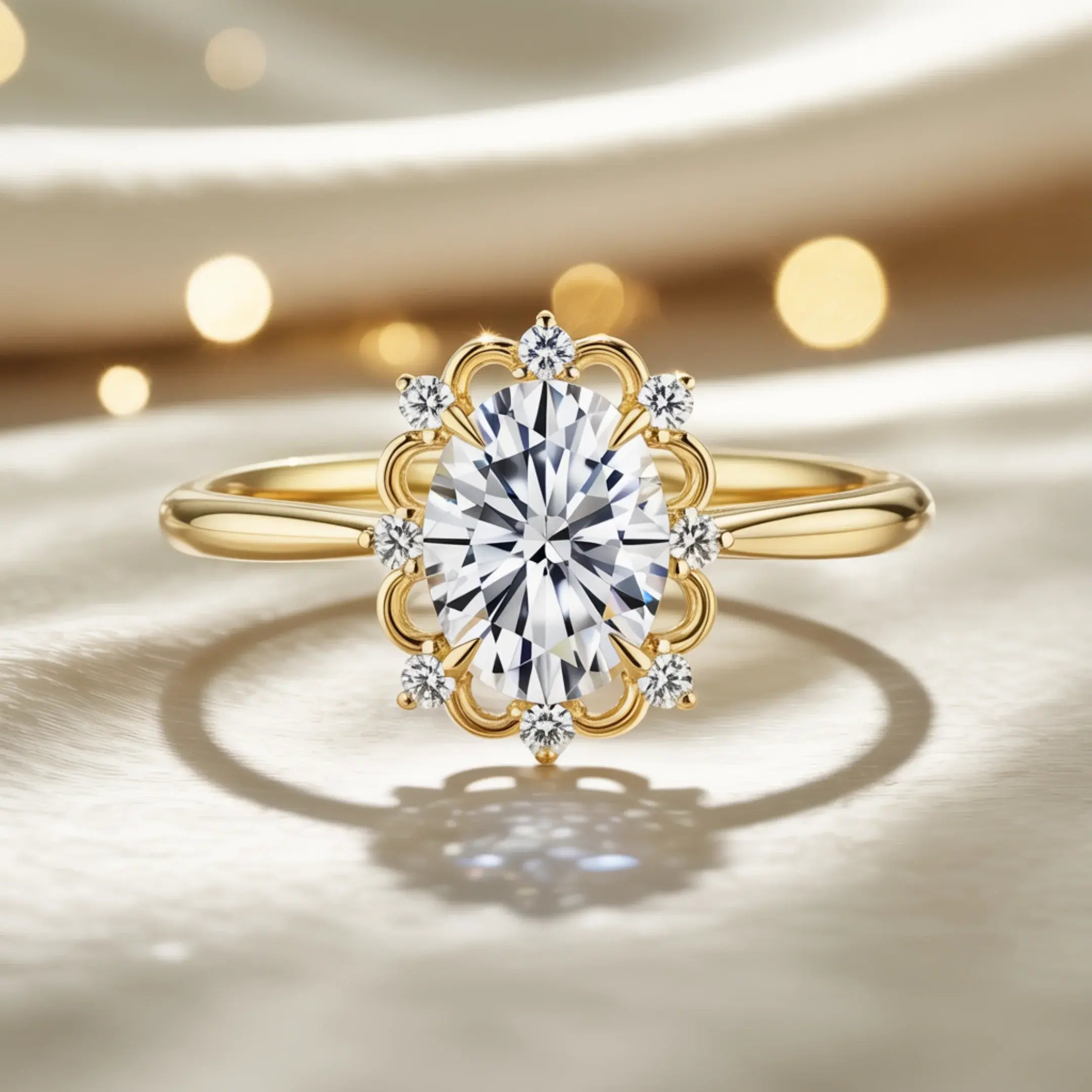 2 ct white colorless IGI certified lab grown diamond engagement rings DisneyValley