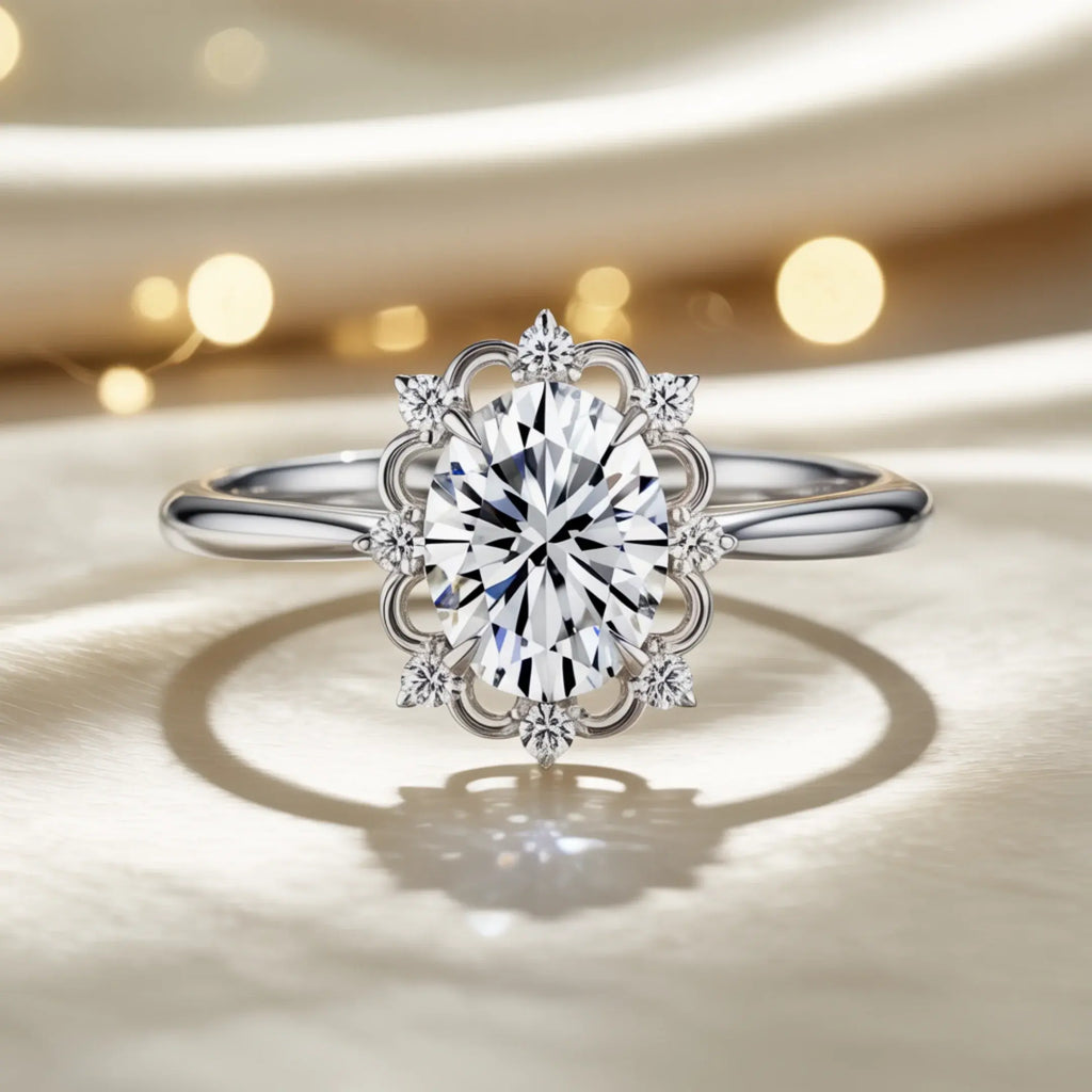 2 ct white colorless IGI certified lab grown diamond engagement rings DisneyValley
