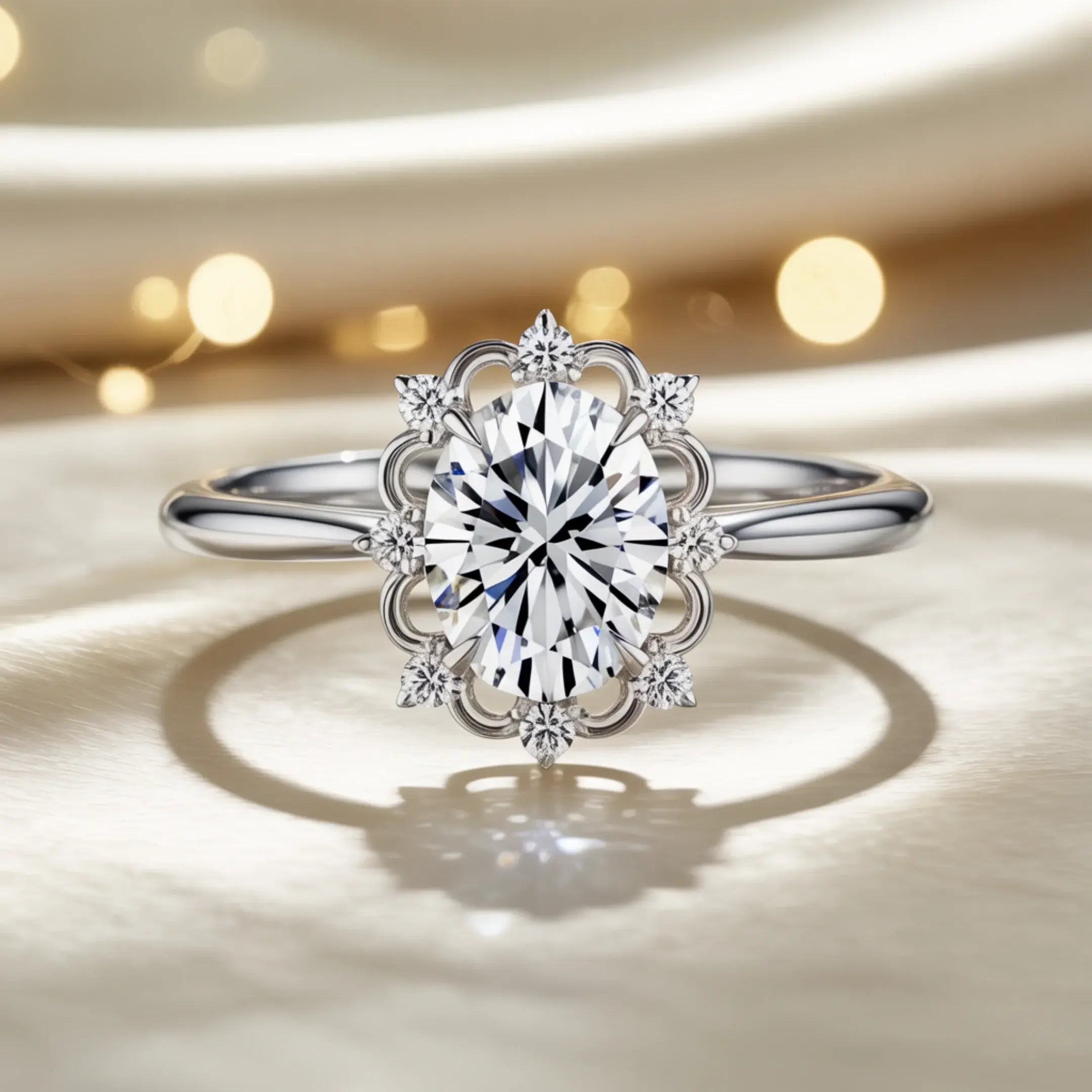 2 ct white colorless IGI certified lab grown diamond engagement rings DisneyValley