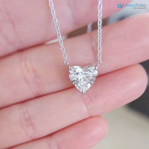 2.00 Ct Heart Cut Diamond Solitaire  Necklace DisneyValley