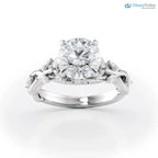 2.00CT Round Lab Diamond Engagement Ring – Twisted Vine Marquise Accents, 14K Gold, Nature-Inspired Bridal Jewelry DisneyValley