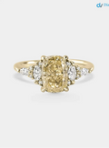 2.02ct Symmetrical Cluster of Yellow Lab Grown Diamond engagement rings DisneyValley