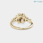 2.02ct Symmetrical Cluster of Yellow Lab Grown Diamond engagement rings DisneyValley