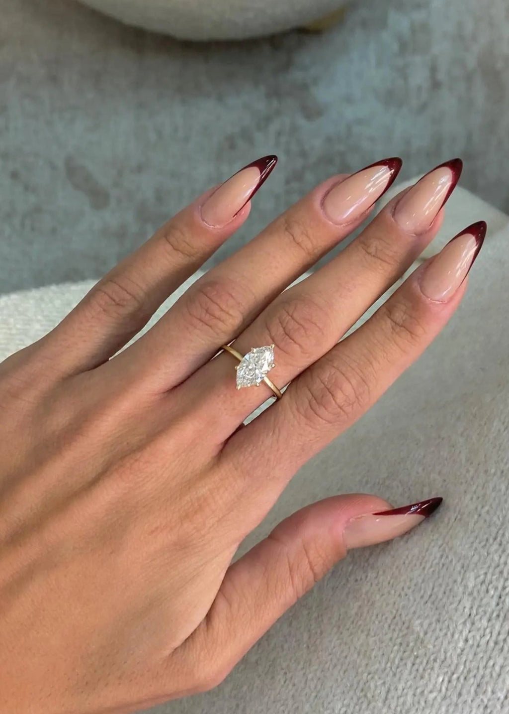 2.10 Carat IGI CERTIFIED Marquise Cut Diamond Solitaire Hidden Halo Engagement Ring - DisneyValley