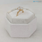 2.20 Carat Oval Diamond with Pear Side Diamonds cluster Engagement Ring - DisneyValley