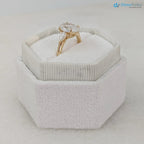 2.20 Carat Oval Diamond with Pear Side Diamonds cluster Engagement Ring - DisneyValley