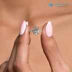 2.35 Carat E/VVS2 IGI Certified Lab Grown Oval Cut Diamond Engagement Ring - DisneyValley