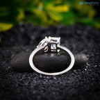 2.5 CT Toi et Moi Solid Gold Emerald and Pear Cut Moissanite Engagement Ring - DisneyValley