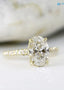 2.5 caret Oval Cut Lab Grown Diamond halo Engagement Ring - DisneyValley