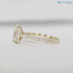 2.5 caret Oval Cut Lab Grown Diamond halo Engagement Ring - DisneyValley