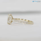 2.5 caret Oval Cut Lab Grown Diamond halo Engagement Ring - DisneyValley