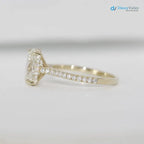 2.5 caret Oval Cut Lab Grown Diamond halo Engagement Ring - DisneyValley