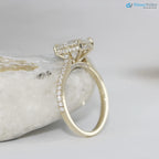 2.5 caret Oval Cut Lab Grown Diamond halo Engagement Ring - DisneyValley