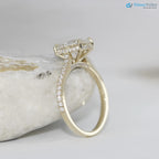 2.5 caret Oval Cut Lab Grown Diamond halo Engagement Ring - DisneyValley