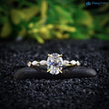 2.6 Ct Oval Cut Lab Grown Diamond Engagement Ring - DisneyValley
