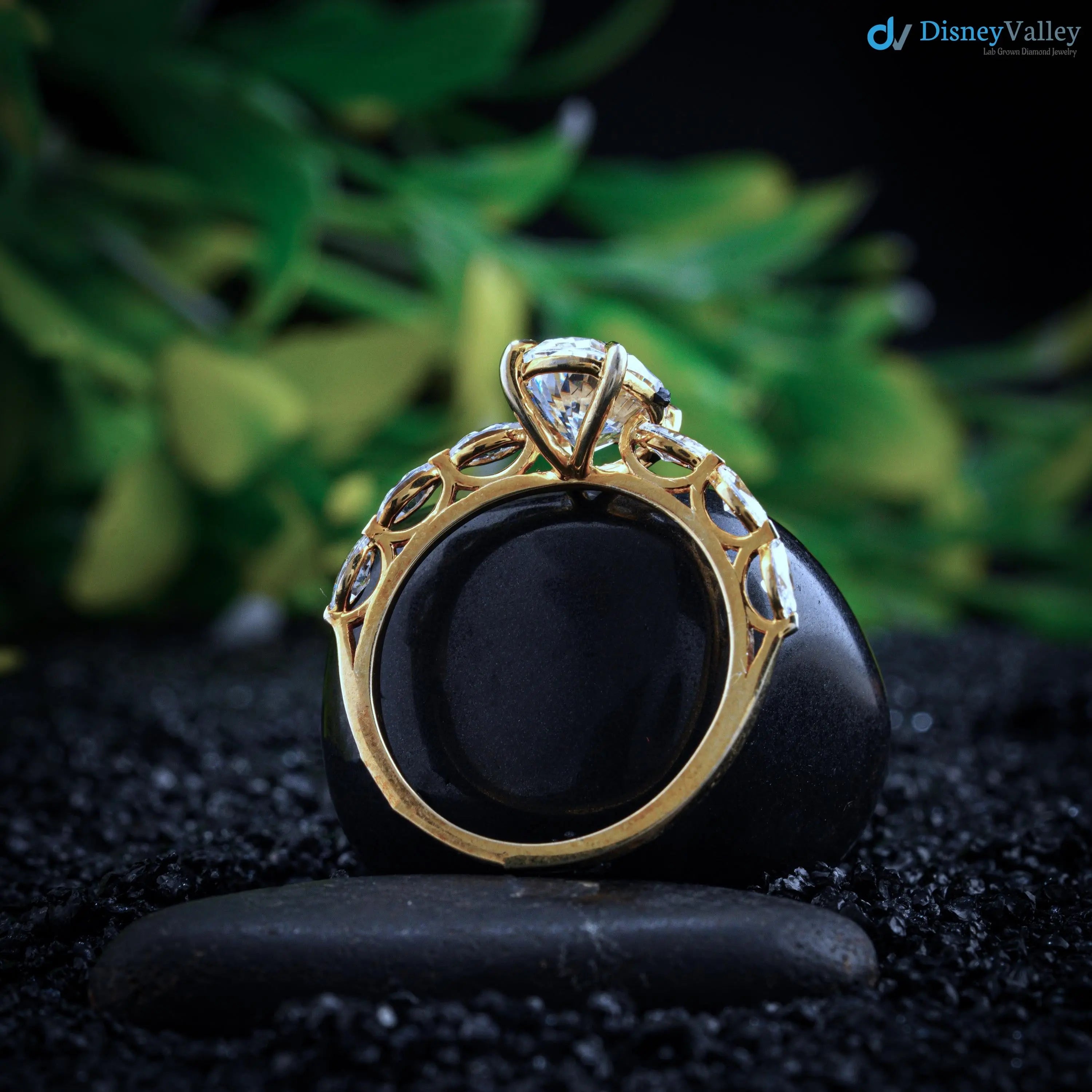 2.6 Ct Oval Cut Lab Grown Diamond Engagement Ring - DisneyValley