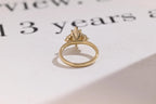 0.29 CT Marquise Cut Cluster style Moissanite Engagement Ring