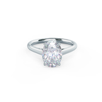 1.75 CT Oval Cut Moissanite Solitaire Engagement Ring