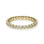 0.38 TCW Round Cut Bezel Style Moissanite Wedding Band
