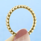 0.38 TCW Round Cut Bezel Style Moissanite Wedding Band