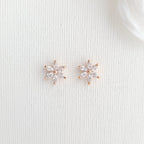 1.0 TCW Marquise Moissanite Flower Minimalist Earrings