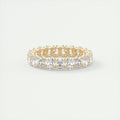 4.0CT Oval Cut Moissanite Full Eternity Prong Unique Wedding Band