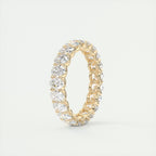 4.0CT Oval Cut Moissanite Full Eternity Prong Unique Wedding Band