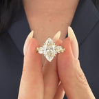 2.0 CT Marquise Cut Moissanite Cluster Style Engagement Ring