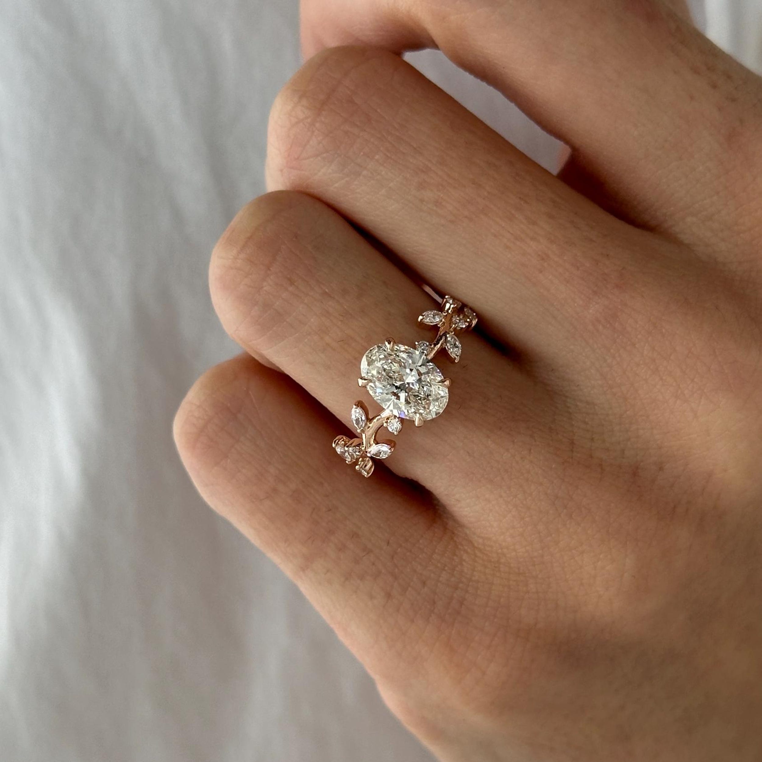 1.50 CT Oval Cut Moissanite Vintage Style Engagement Ring Main image