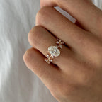 1.50 CT Oval Cut Moissanite Vintage Style Engagement Ring