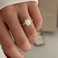 3.0 CT Emerald Moissanite Cluster Engagement Ring- Specially Reserved for Joseph