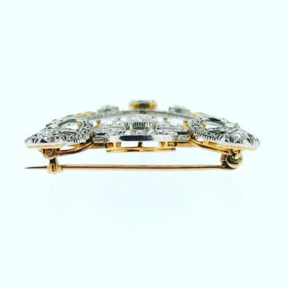 Antique American Diamond with moissanite brooch pins