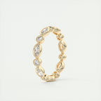 1.30CT Marquis & Round Cut Bezel Full Eternity Wedding Band