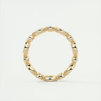 1.30CT Marquis & Round Cut Bezel Full Eternity Wedding Band