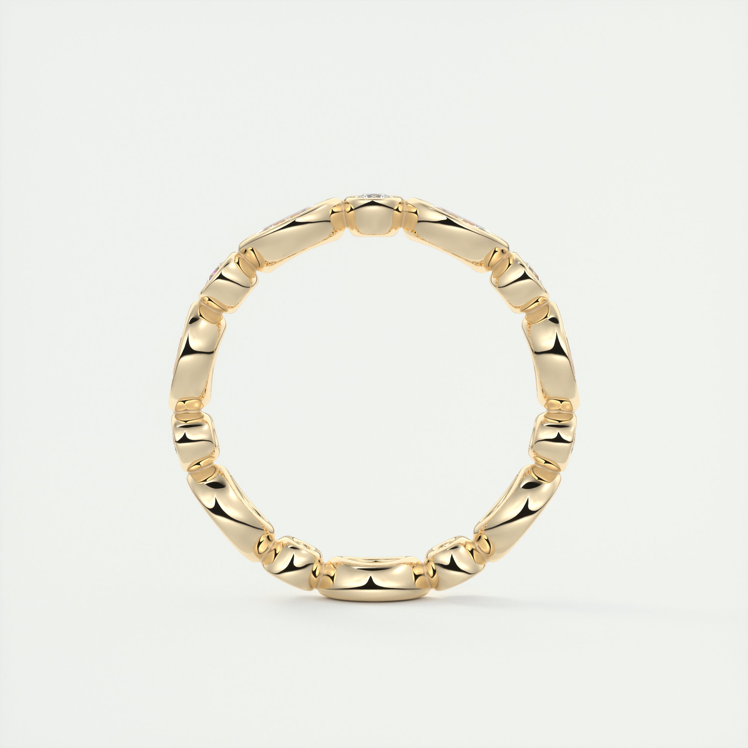 1.30CT Marquis & Round Cut Bezel Full Eternity Wedding Band