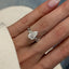 2.0 CT Pear Cut Moissanite Cluster Style Engagement Ring