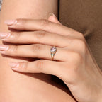 Round Rose Cut Solitaire Diamond Engagement Ring