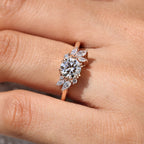 Cluster Setting Round Diamond Engagement Ring