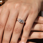 Cluster Setting Round Diamond Engagement Ring