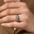 Cluster Setting Round Diamond Engagement Ring