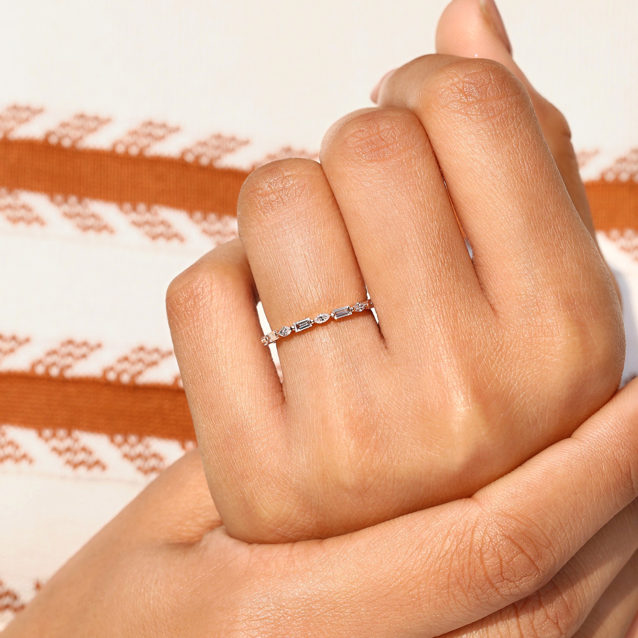 Full Eternity Shared Prong Wedding Band
