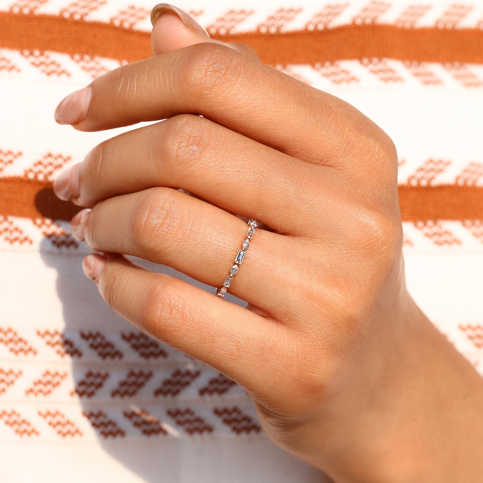 Full Eternity Shared Prong Wedding Band