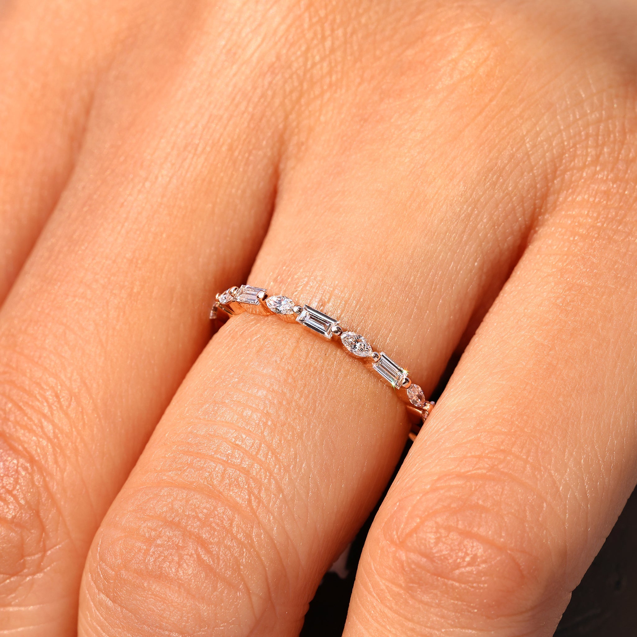 Full Eternity Shared Prong Wedding Band