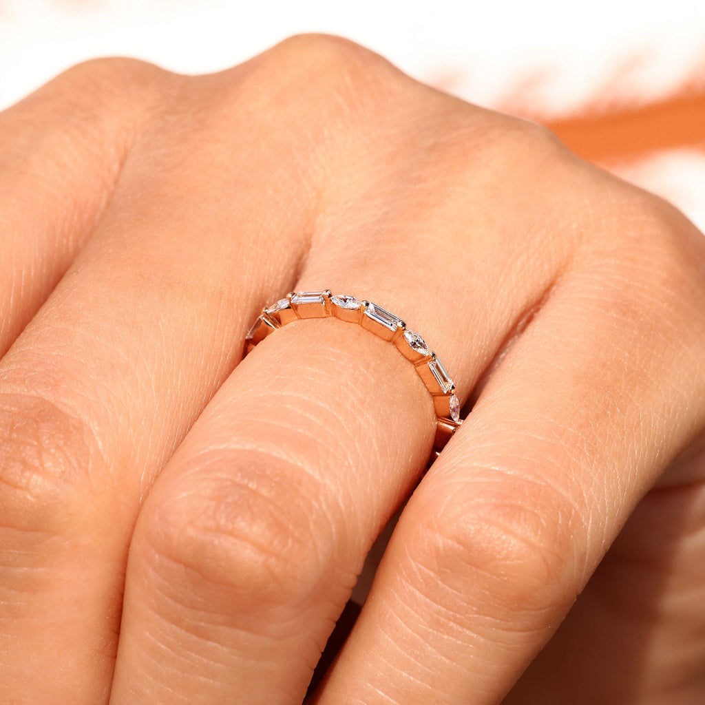 Full Eternity Shared Prong Wedding Band