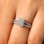 Radiant Cut Diamond Engagement Ring With Hidden Halo Style
