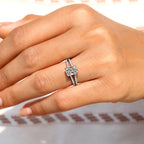 Radiant Cut Diamond Engagement Ring With Hidden Halo Style