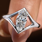 Marquise Diamond Ring in Solitaire Style