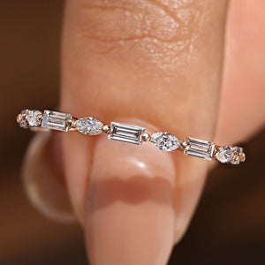 Marquise and Baguette Diamond Eternity Band