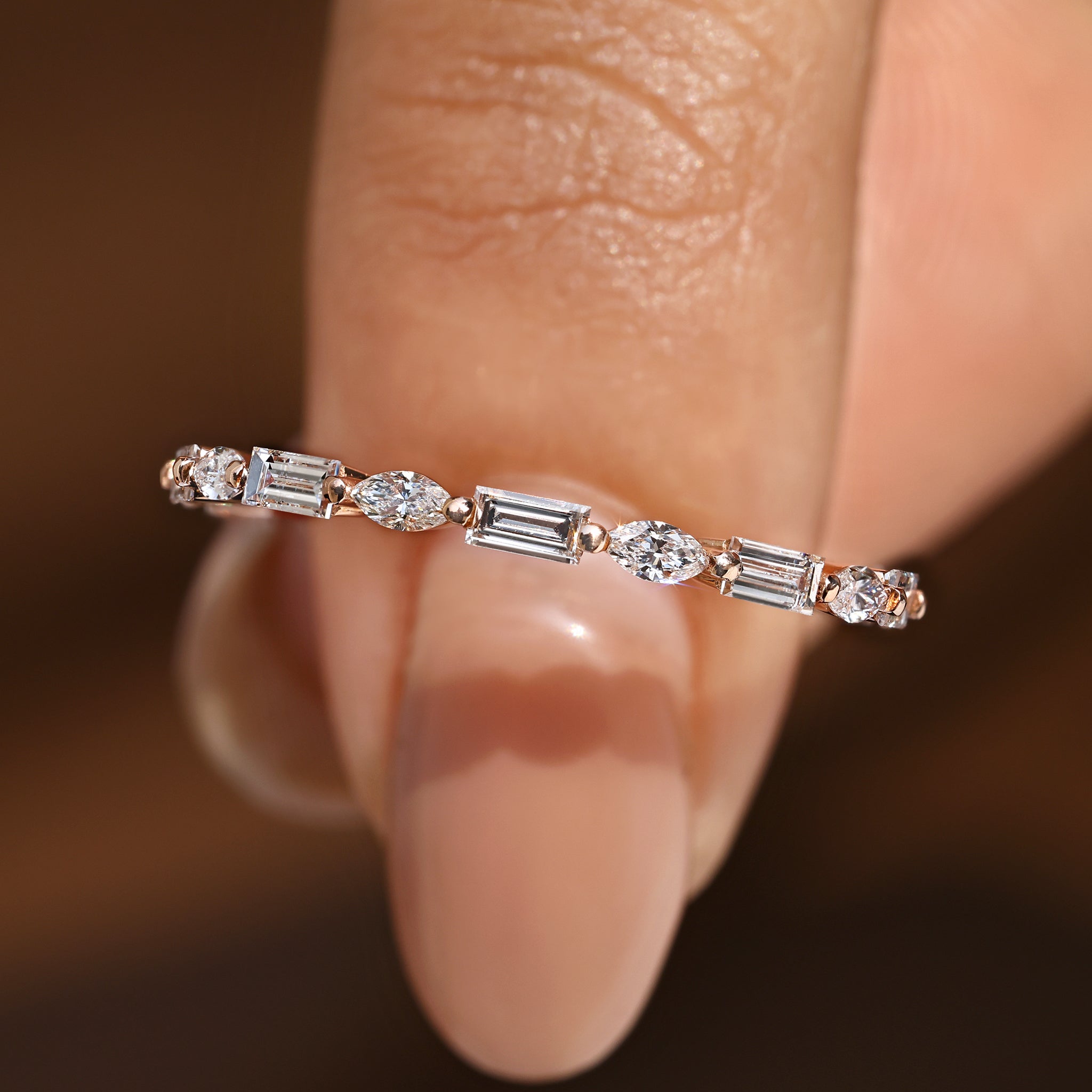 Full Eternity Shared Prong Wedding Band
