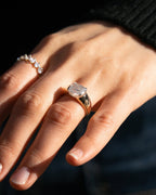 1.50 -3.80 CT Elongated Cushion ⁠Cut Lab Grown Diamond Bezel Engagement Ring